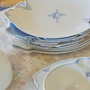 Blue motif plate and bowl