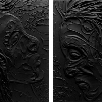 Sortnun / Blackened 1d og 1e – Elskendur (Diptych)